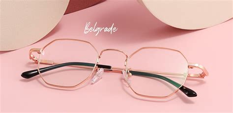 rose gold prescription eyeglasses.